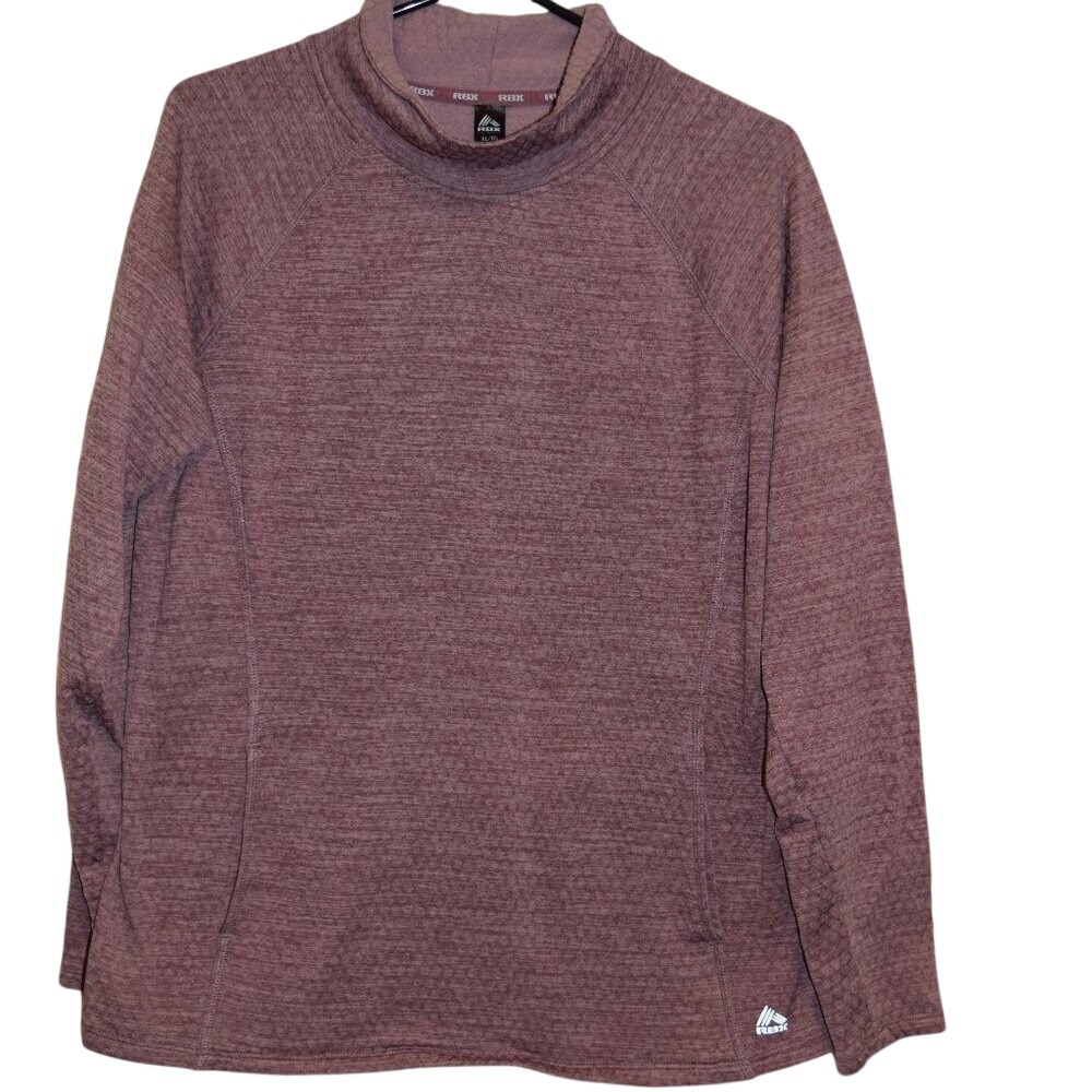 RBX Pullover Top Womens XL Mauve Purple Excellent Mock Neck Long Sleeve Active